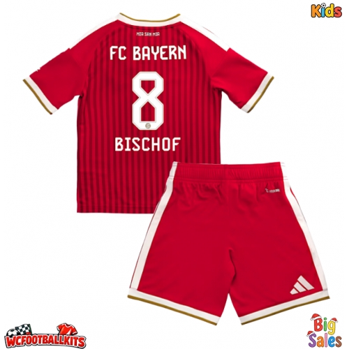 Bayern Munich Tom Bischof #8 Replica Home Stadium Kit for Kids 2026-27 Short Sleeve (+ pants)